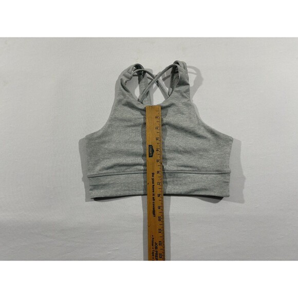 Vuori Juno Bra Women XS Racerback Yoga Workout Sports Bra Heather Gray VW136 - Picture 3 of 6